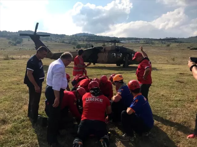 Kanyonda ayağı kırılan kadın için kurtarma çalışması başlatıldı Kanyonda ayağı kırılan kadın için kurtarma çalışması başlatıldı