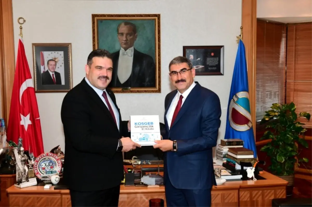 KOSGEB Başkanı Prof. Dr. Uzkurt'tan Rektör Çomaklı'ya ziyaret