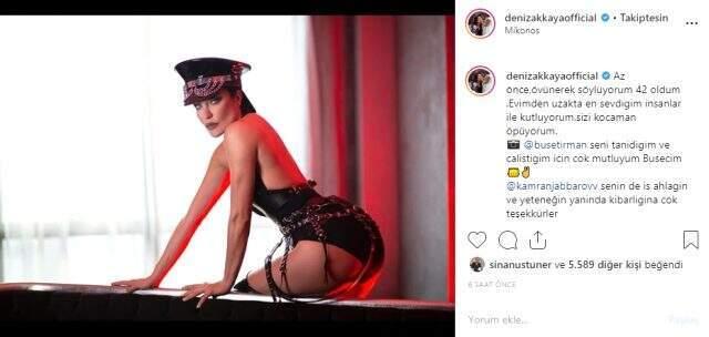 Model Deniz Akkaya, yeni yaşını paylaştığı cesur pozuyla kutladı