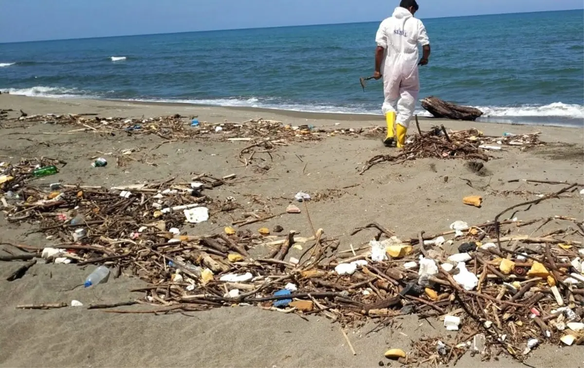 Selin Karadeniz kıyılarına getirdiği atıklar temizleniyor