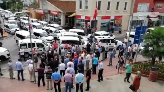 Bafra'da dolmuşçuların hat tepkisi Bafra'da dolmuşçuların hat tepkisi