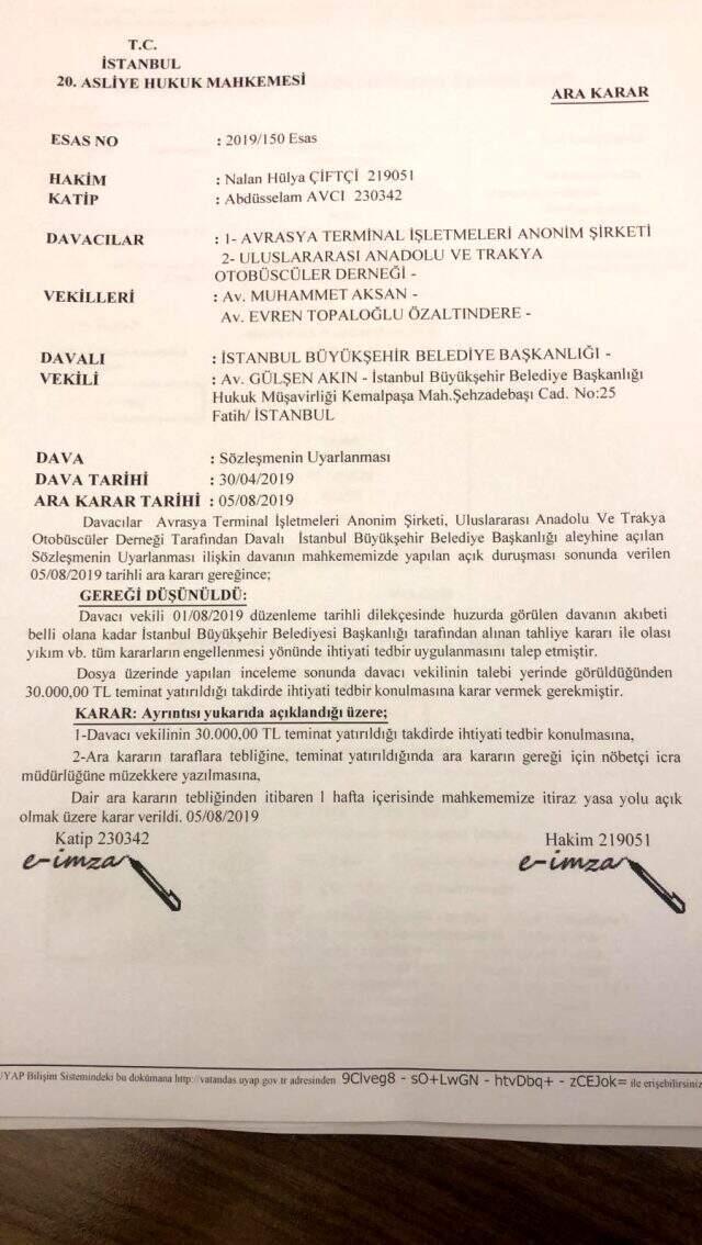 Esenler Otogarı için yeni karar: İBB'nin tahliye kararına ihtiyati tedbir konuldu