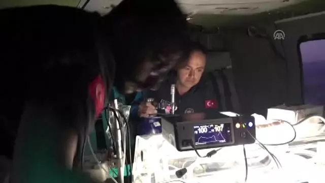 Polis helikopteri Esra bebek için havalandı