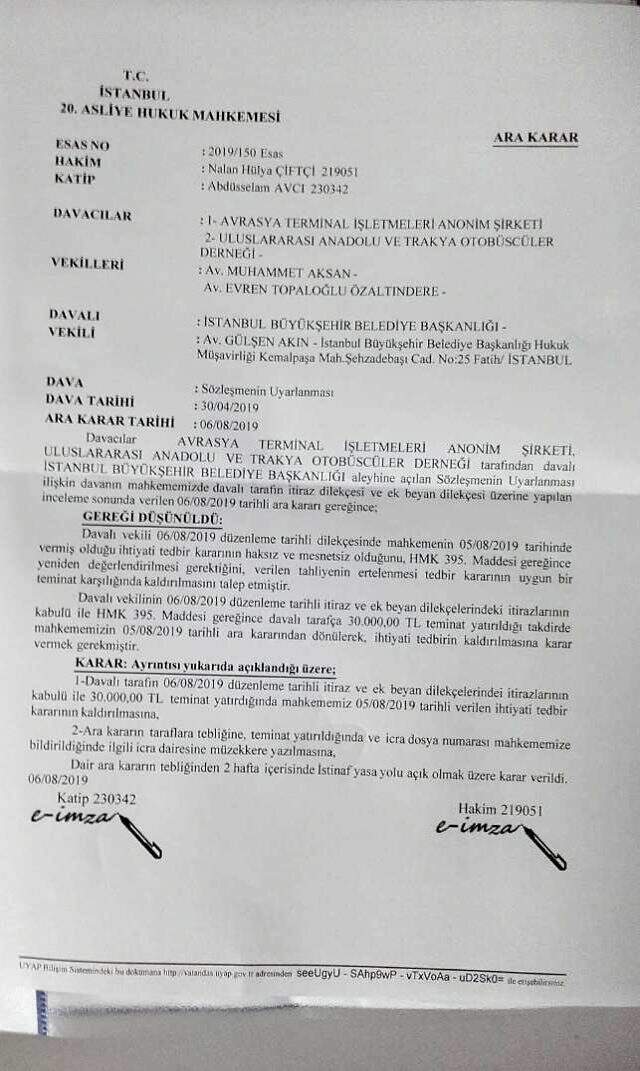 Tebdir kararı kaldırıldı! Esenler Otogarı'nın otoparkı artık İBB'nin
