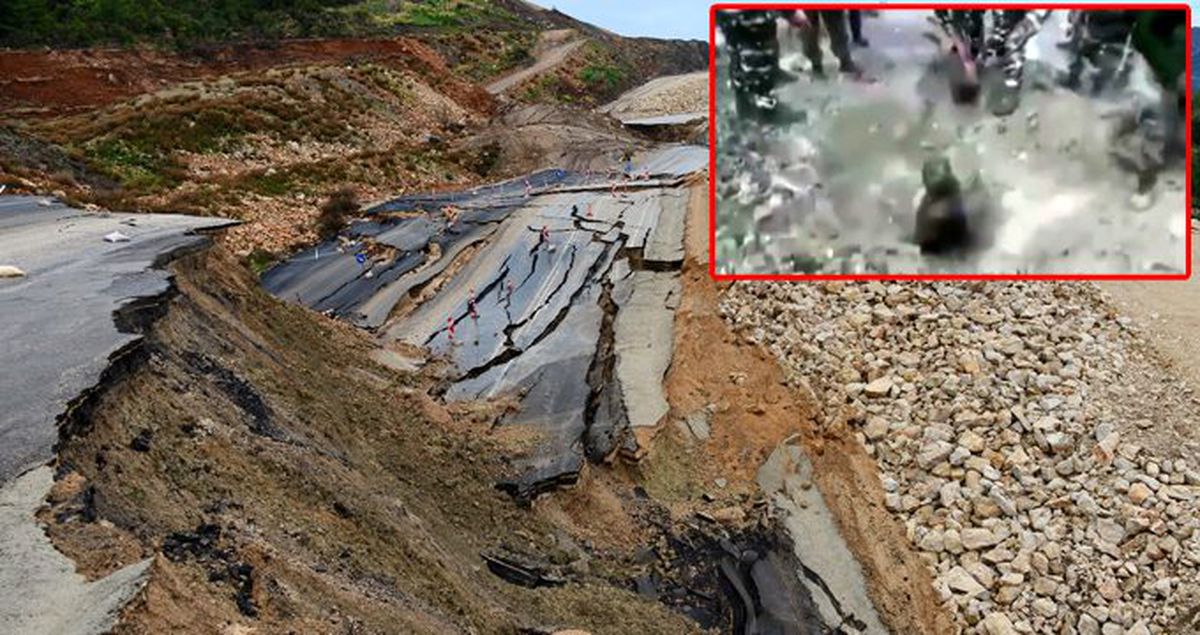 Heyelan mağduru kazazede, toprağın altından canlı çıkarıldı