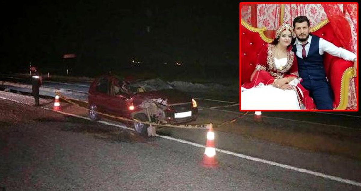 Kahreden haber! Balayı dönüşü meydana gelen kazada gelin öldü, damat yaralandı