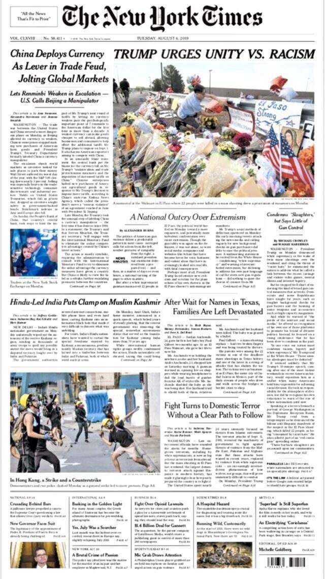 New York Times tepkiler sonrası manşet değiştirdi! Trump'tan 'İşte bunlarla karşı karşıyayız' çıkışı geldi
