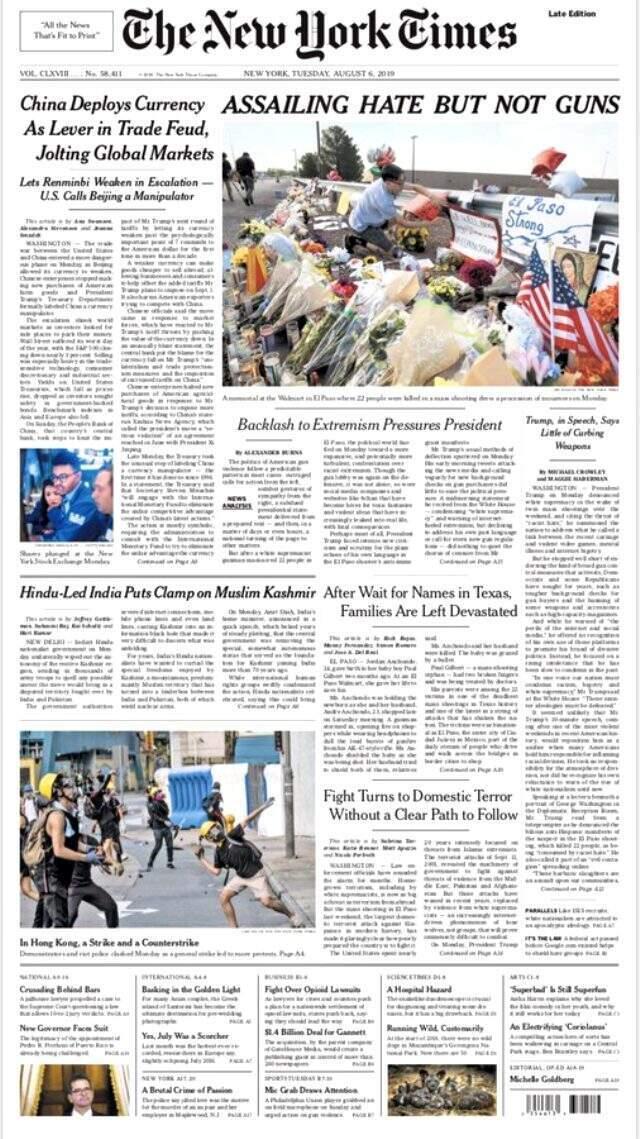 New York Times tepkiler sonrası manşet değiştirdi! Trump'tan 'İşte bunlarla karşı karşıyayız' çıkışı geldi