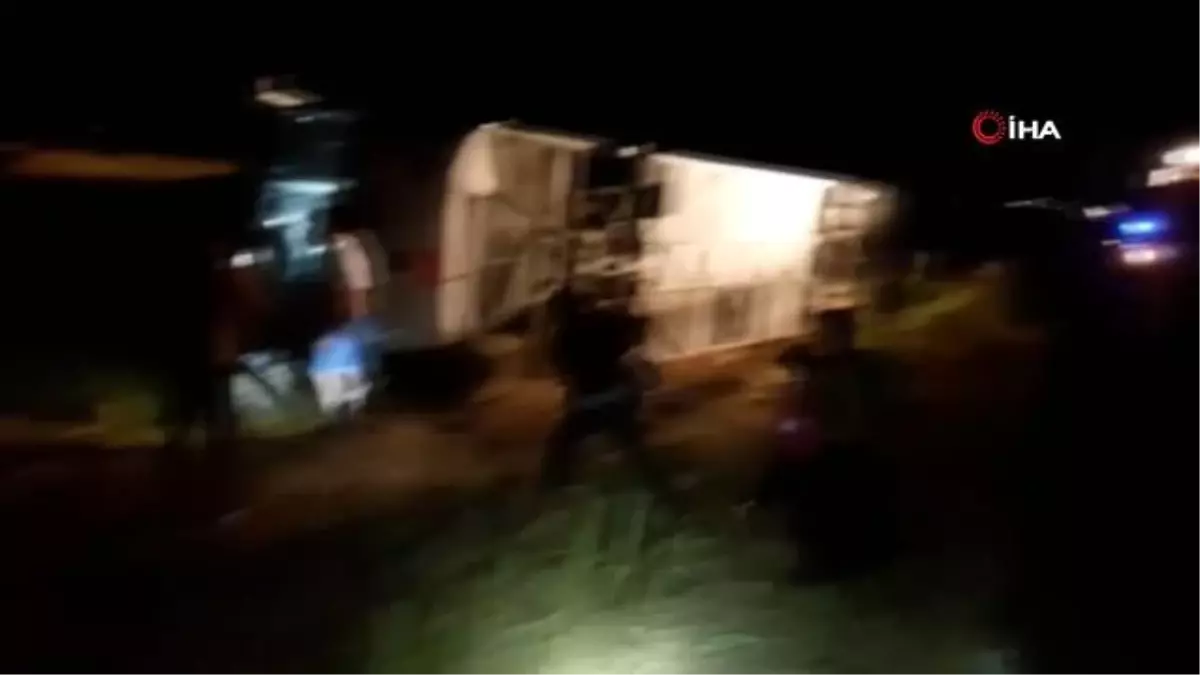 Nusaybin De Yolcu Otobusu Devrildi 10 Yarali Antalya