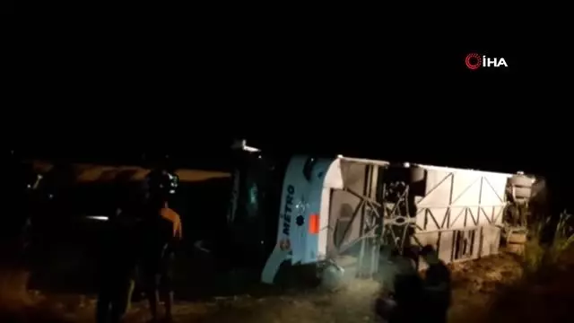 Nusaybin De Yolcu Otobusu Devrildi 10 Yarali Antalya