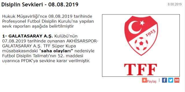 Son Dakika! Galatasaray PFDK'ya sevk edildi