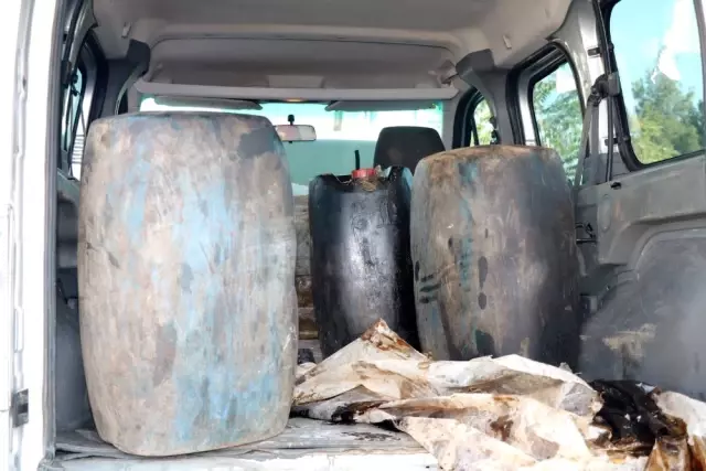 Kuyudan ham petrol çalarken yakalandı