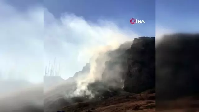 Makilik alanda çıkan yangın büyümeden söndürüldü
