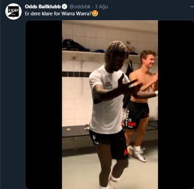 Norveç ekibinin futbolcuları galibiyeti halayla kutladı!