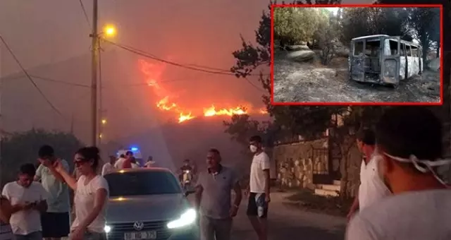 Marmara Adası'ndaki yangınla ilgili baba-oğul gözaltına alındı