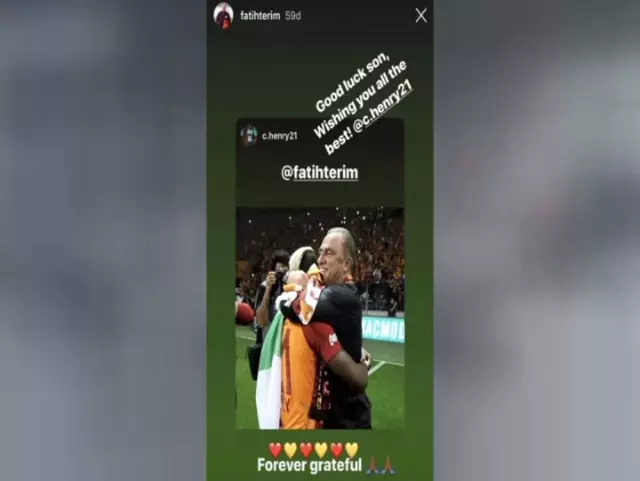 Terim'den Onyekuru'ya: 'İyi şanslar evlat'