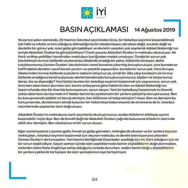 Akşener'e yakın isimden 'Barış süreci' istifası