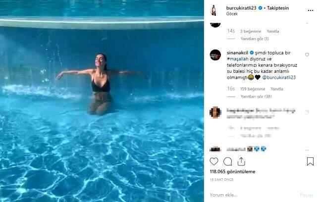 Oyuncu Burcu Kıratlı, havuzdaki videosuyla beğeni yağmuruna tutuldu