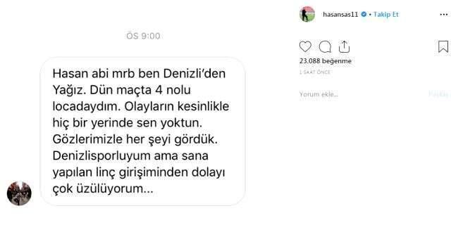 Hasan Şaş'tan istifa etmeden önce dikkat çeken paylaşım