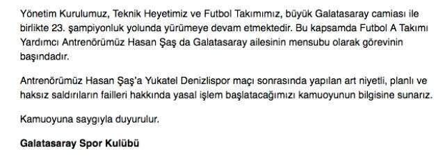 Galatasaray, Denizlispor maçından sonra Hasan Şaş ile tartışan taraftarlara dava açacak!