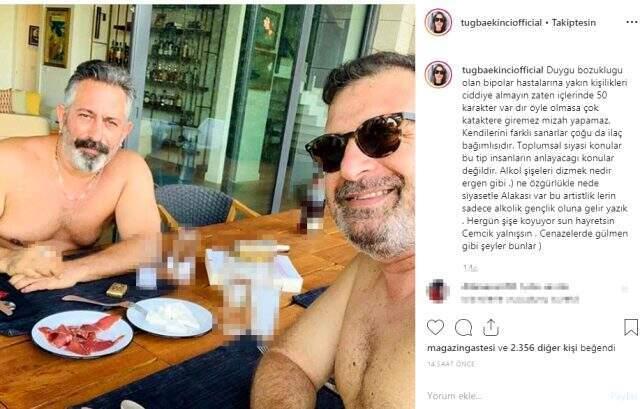 Şarkıcı Tuğba Ekinci, içkili fotoğraf paylaşan Cem Yılmaz'a demediğini bırakmadı