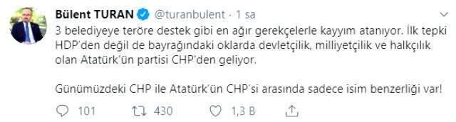 AK Partili Turan: Günümüzdeki CHP ile Atatürk'ün CHP'si arasında sadece isim benzerliği var
