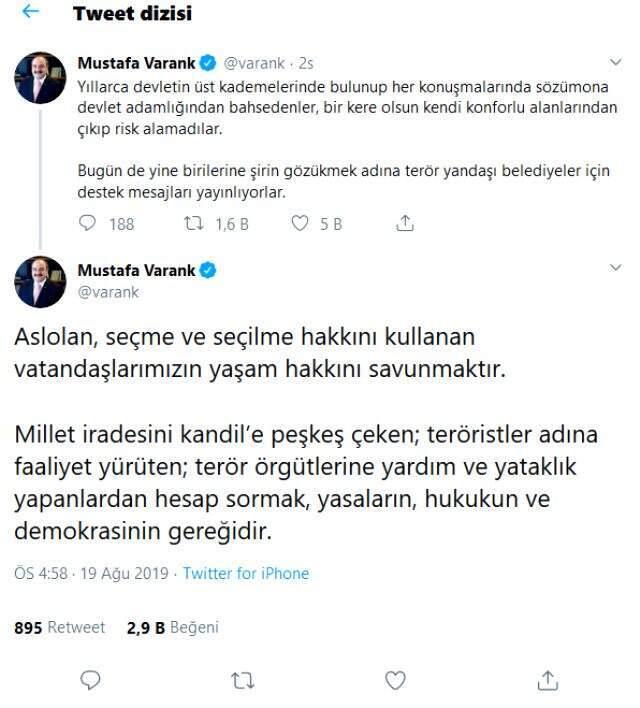 Gül ve Davutoğlu'nun kayyum açıklamalarına Bakan Varank'tan tepki geldi