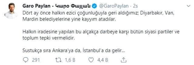 HDP Diyarbakır Milletvekili Paylan: Sustukça sıra Ankara'ya da, İstanbul'a da gelir