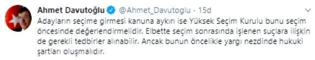 Son dakika: Ahmet Davutoğlu ve Abdullah Gül'den HDP'li belediyelere kayyum atanmasına tepki