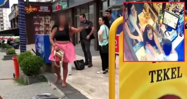Veresiye içki almak isteyen kadın, tekel sahibinin kafasına pos cihazı fırlattı