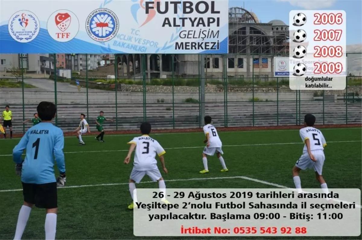 Altyapı Gelişim Projesi kapsamında futbolcu seçmeleri yapılacak