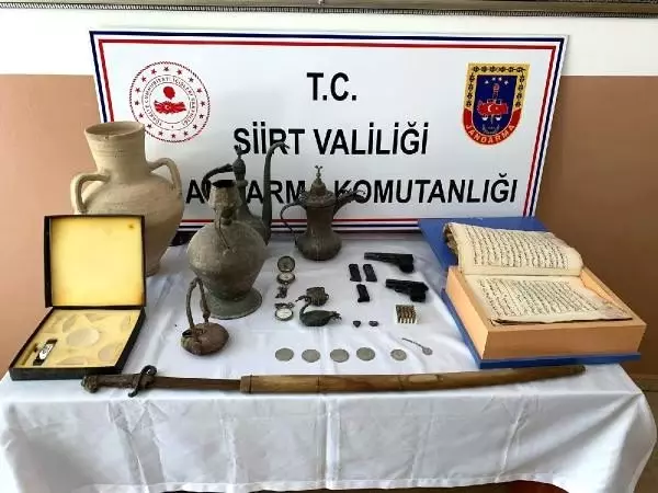 Siirt'te tarihi eser operasyonu Siirt'te tarihi eser operasyonu