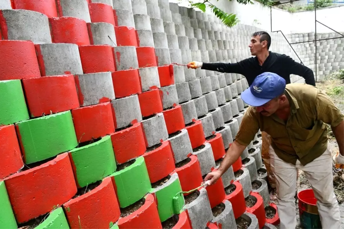 Karabük�te istinat duvarları rengarenk Haber Karabük�te istinat duvarları rengarenk Haber
