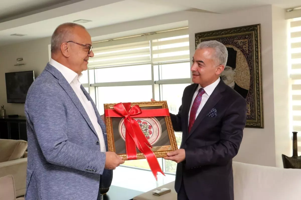 Kaymakam Turan'dan Başkan Ergün'e Veda Ziyareti