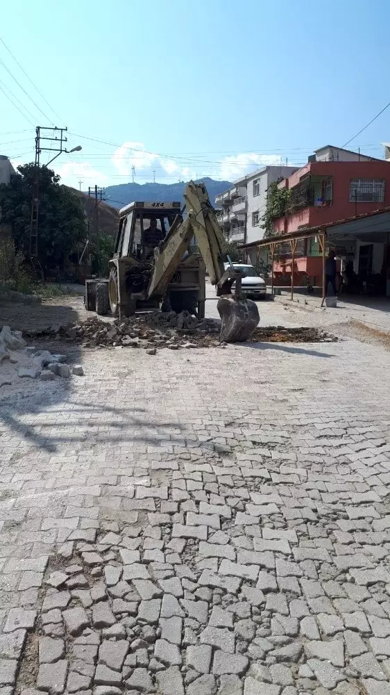 Samandağ'da yol çalışmaları