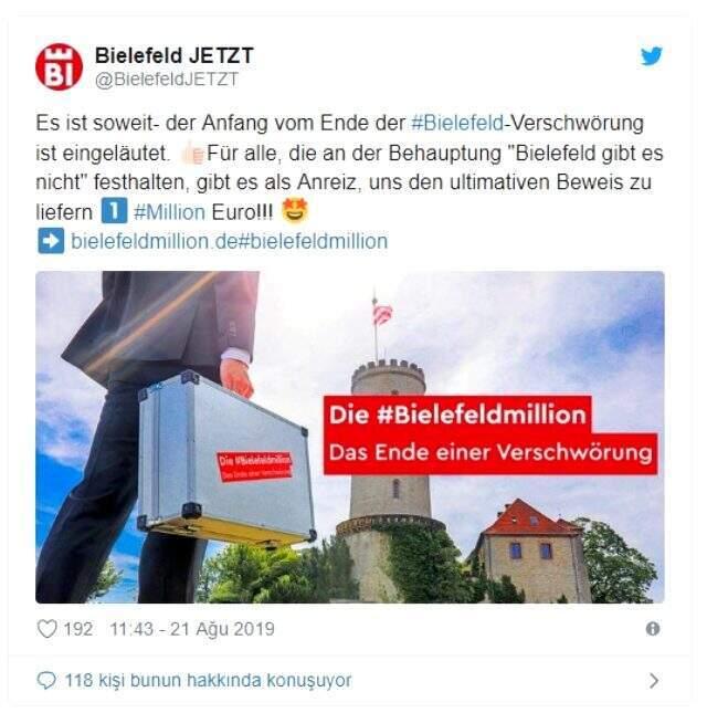 Almanya'nın Bielefeld şehrinin var olmadığını kanıtlayana 1 milyon euro ödül verilecek