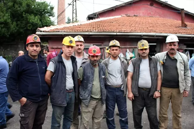 Amasya'da maden işçilerinden basın açıklaması