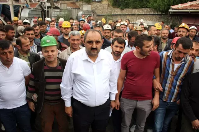Amasya'da maden işçilerinden basın açıklaması