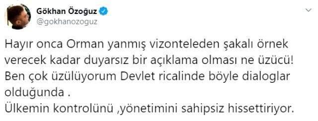 Gökhan Özoğuz, orman yangınları açıklamasında Vizontele örneği veren Bekir Pakdemirli'ye tepki gösterdi