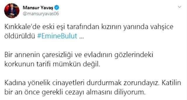 Ekrem İmamoğlu'ndan Emine Bulut yorumu: Şiddetle mücadelede kadın ve çocukların yanındayız