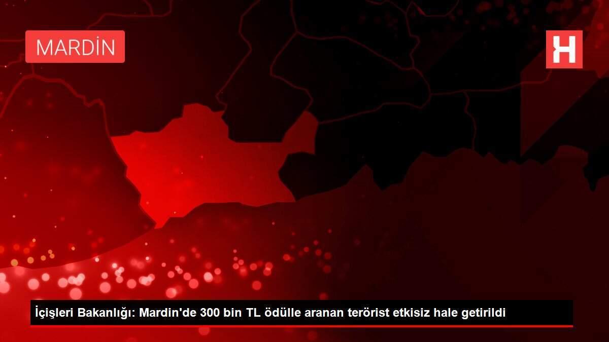 İçişleri Bakanlığı: Mardin'de 300 bin TL ödülle aranan terörist etkisiz hale getirildi İçişleri Bakanlığı: Mardin'de 300 bin TL ödülle aranan terörist etkisiz hale getirildi