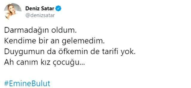 Ünlü isimler, eşi tarafından öldürülen Emine Bulut için sessiz kalmadı