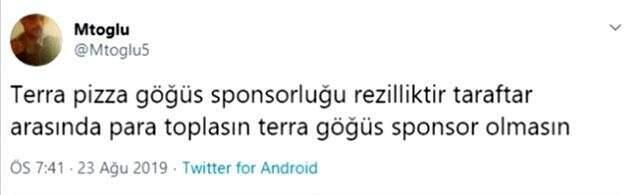 Galatasaray taraftarı, Pizza Pizza ile imzalanan sponsorluk anlaşmasına tepki gösterdi