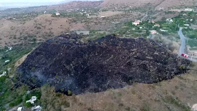 Kayseriâde evine akrep girmesine kÄ±zan kiÅinin bahÃ§esinde yaktÄ±ÄÄ± ateÅ, 50 dekarlÄ±k arazideki otlarÄ± da kÃ¼le Ã§evirdi ile ilgili gÃ¶rsel sonucu