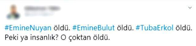Emine Nuyan, sokak ortasında katledilmesinin konuşulmaması sosyal medyada tepki çekti