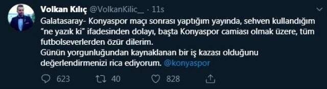 Galatasaray'ın beraberliğine 'Ne yazık ki' diyen 'TRT muhabiri Volkan Kılıç özür diledi
