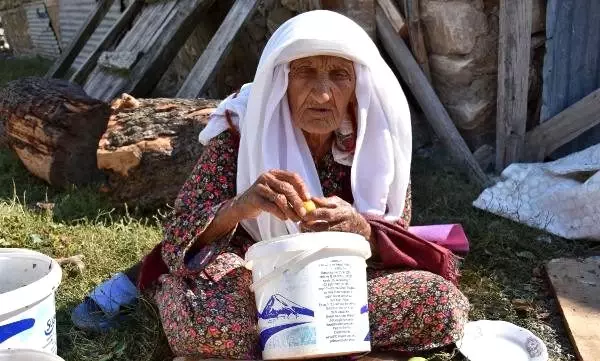 105 yaşındaki sabayi ninenin uzun yaşamının sırrı manda yoğurdu 105 yaşındaki sabayi ninenin uzun yaşamının sırrı manda yoğurdu