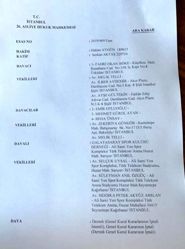 Galatasaray yönetimine müjdeli haber! Mahkeme kararını açıkladı