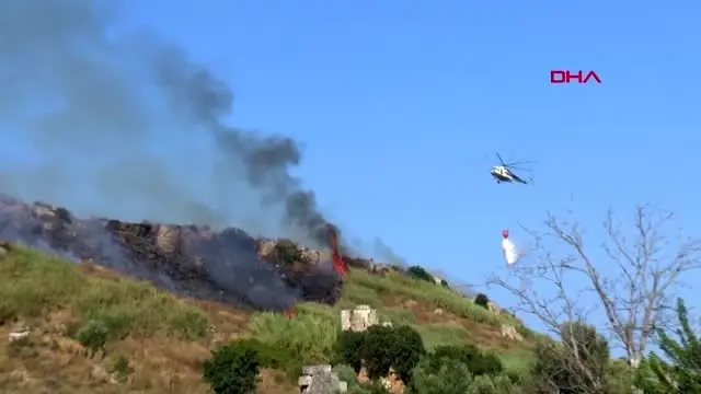 Antalya perge antik kenti yakınında orman yangını 3 Antalya perge antik kenti yakınında orman yangını 3