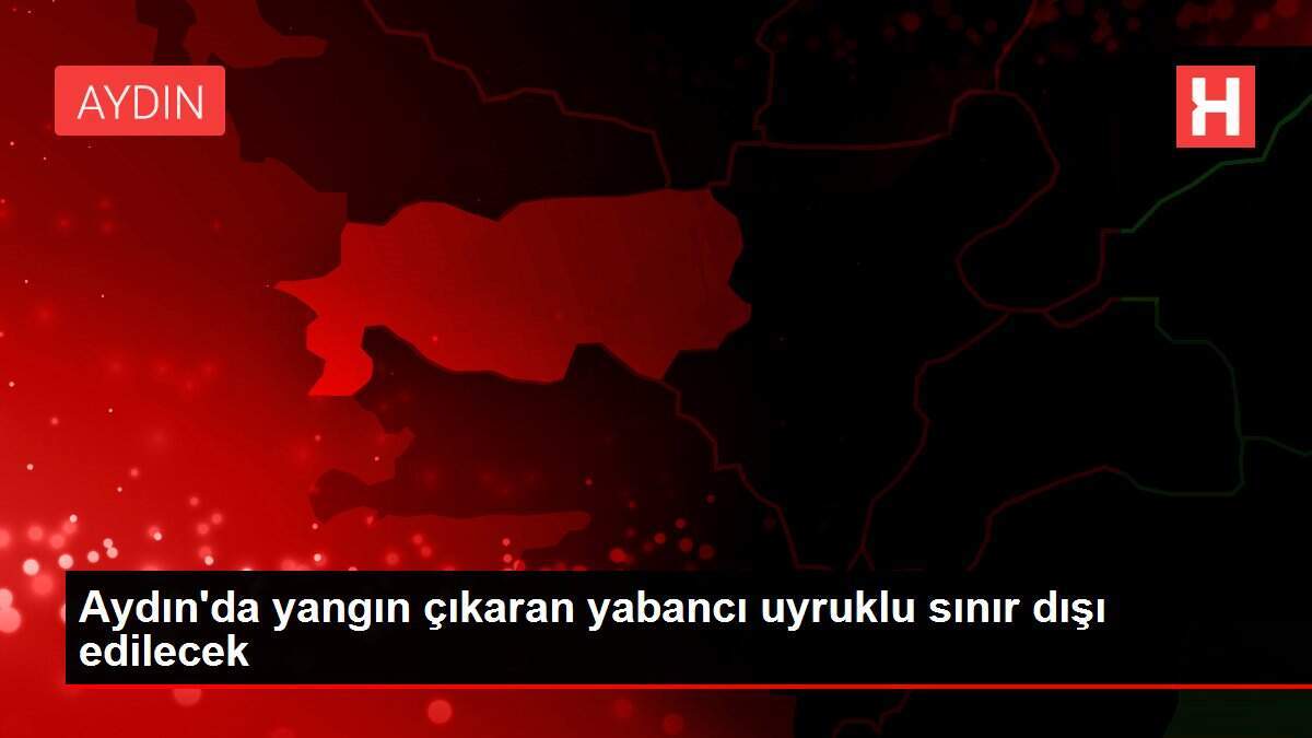 Aydın'da yangın çıkaran yabancı uyruklu sınır dışı edilecek